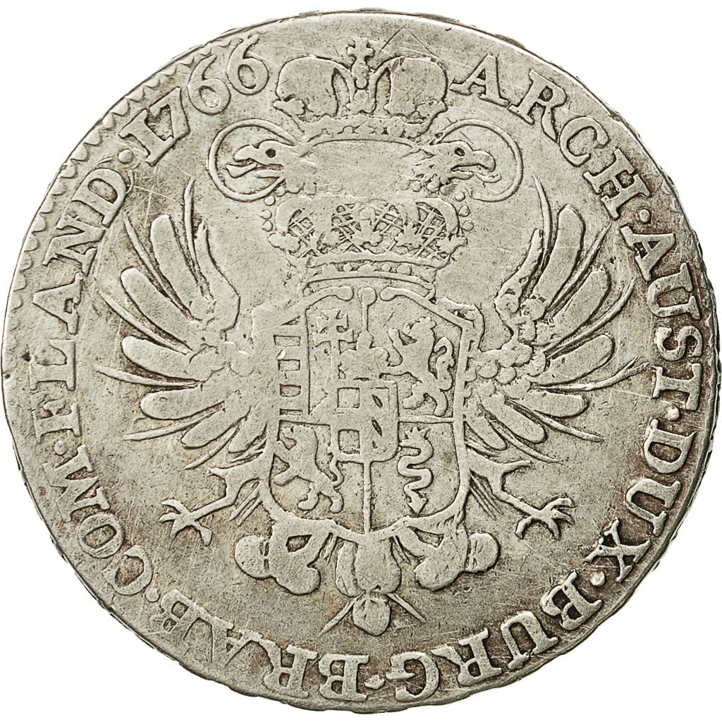 Coin, AUSTRIAN NETHERLANDS, Maria Theresa, 1/2 Kronenthaler, 1766, Bruxelles
