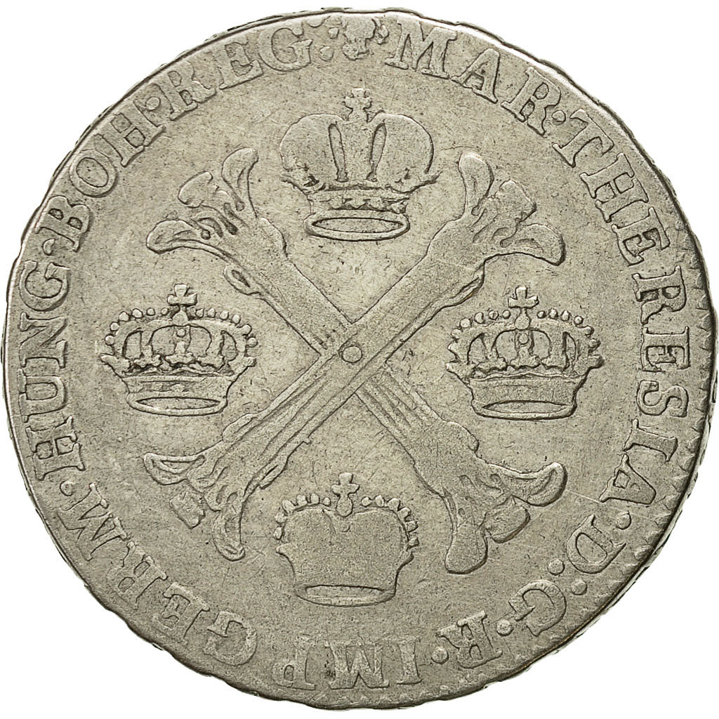 Coin, AUSTRIAN NETHERLANDS, Maria Theresa, 1/2 Kronenthaler, 1766, Bruxelles
