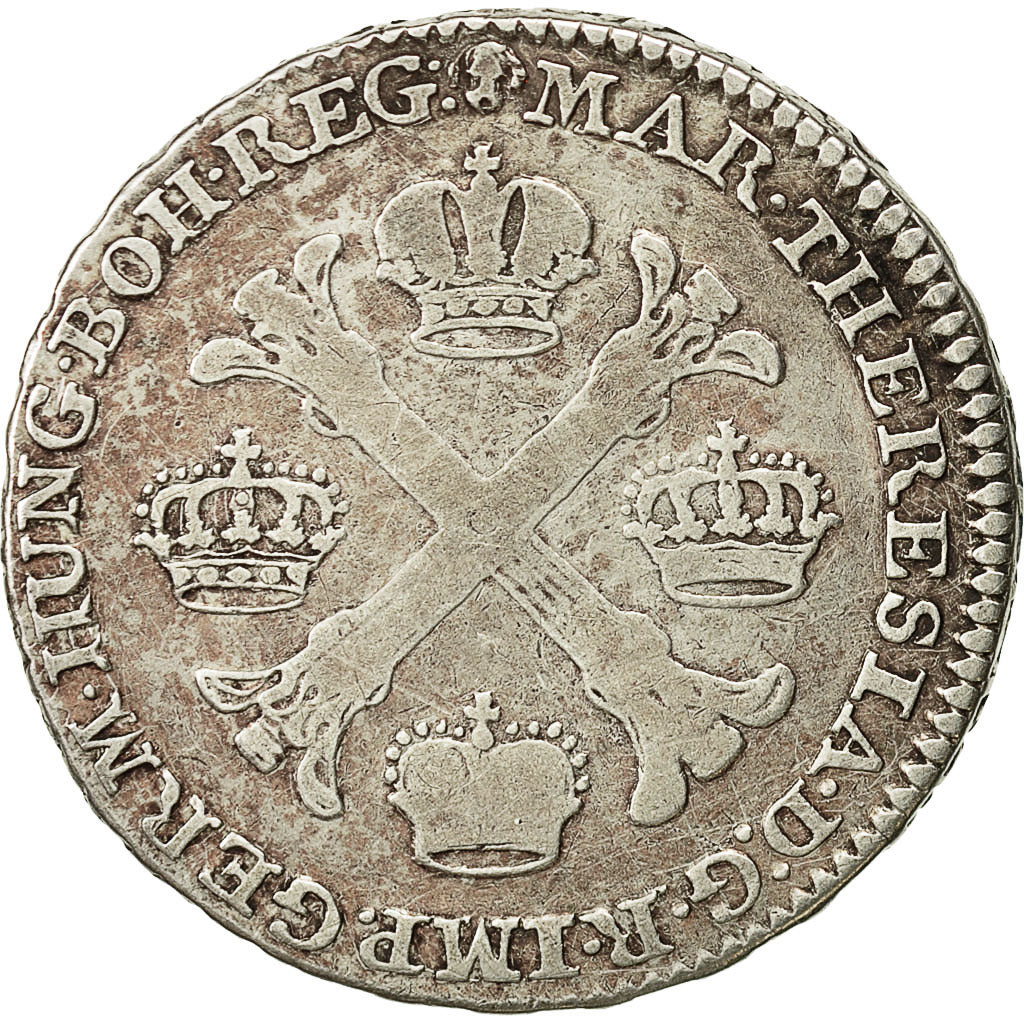 Coin, AUSTRIAN NETHERLANDS, Maria Theresa, 1/2 Kronenthaler, 1766, Bruxelles