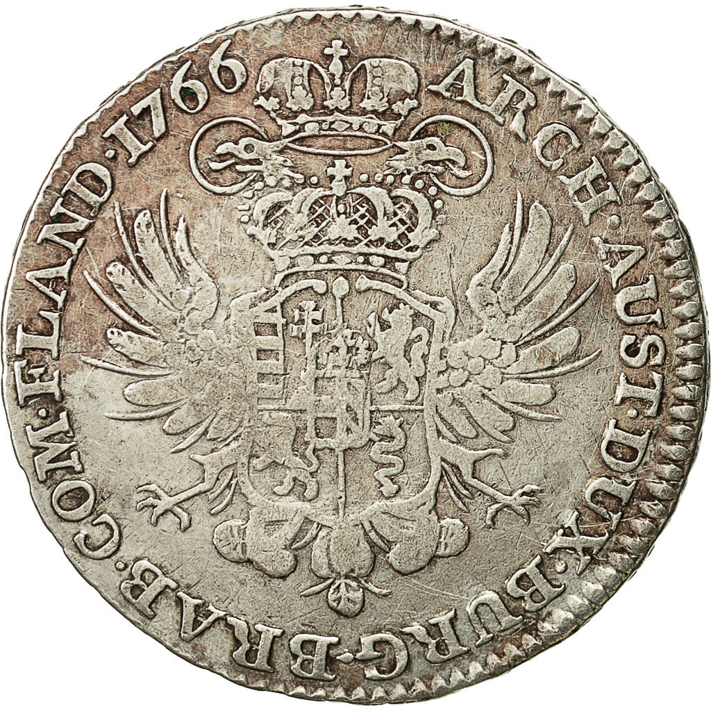 Coin, AUSTRIAN NETHERLANDS, Maria Theresa, 1/2 Kronenthaler, 1766, Bruxelles