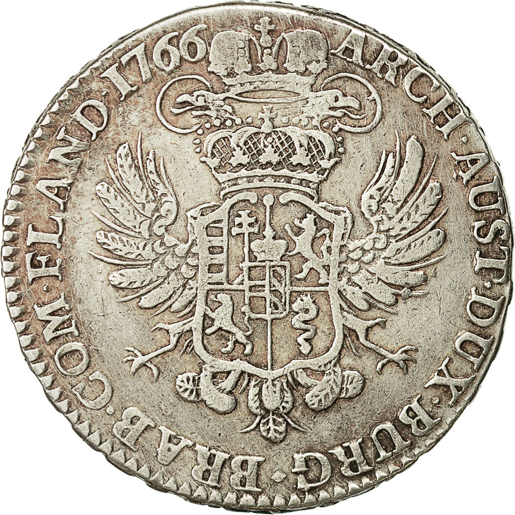 Coin, AUSTRIAN NETHERLANDS, Maria Theresa, 1/2 Kronenthaler, 1766, Bruxelles