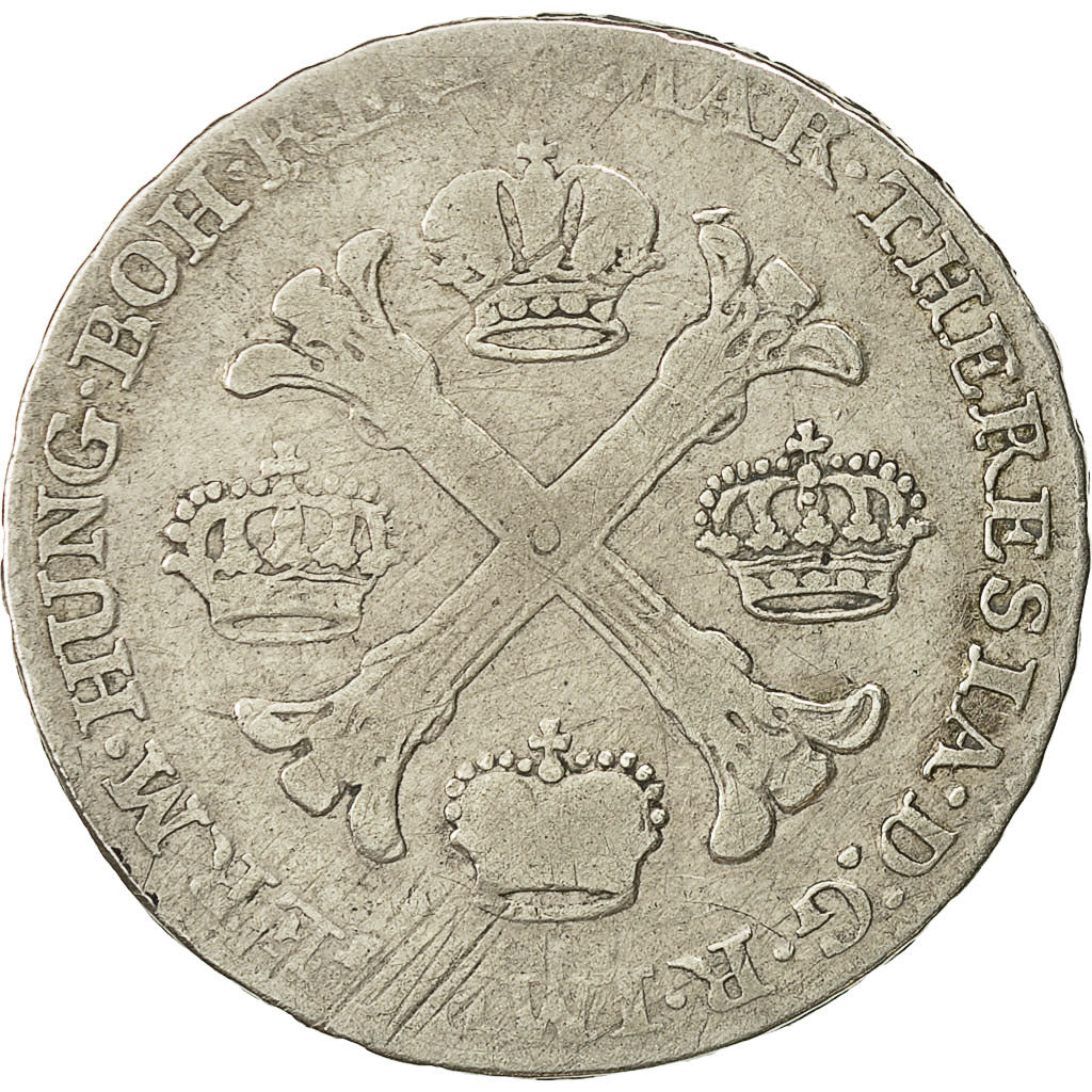 Coin, AUSTRIAN NETHERLANDS, Maria Theresa, 1/2 Kronenthaler, 1767, Bruxelles