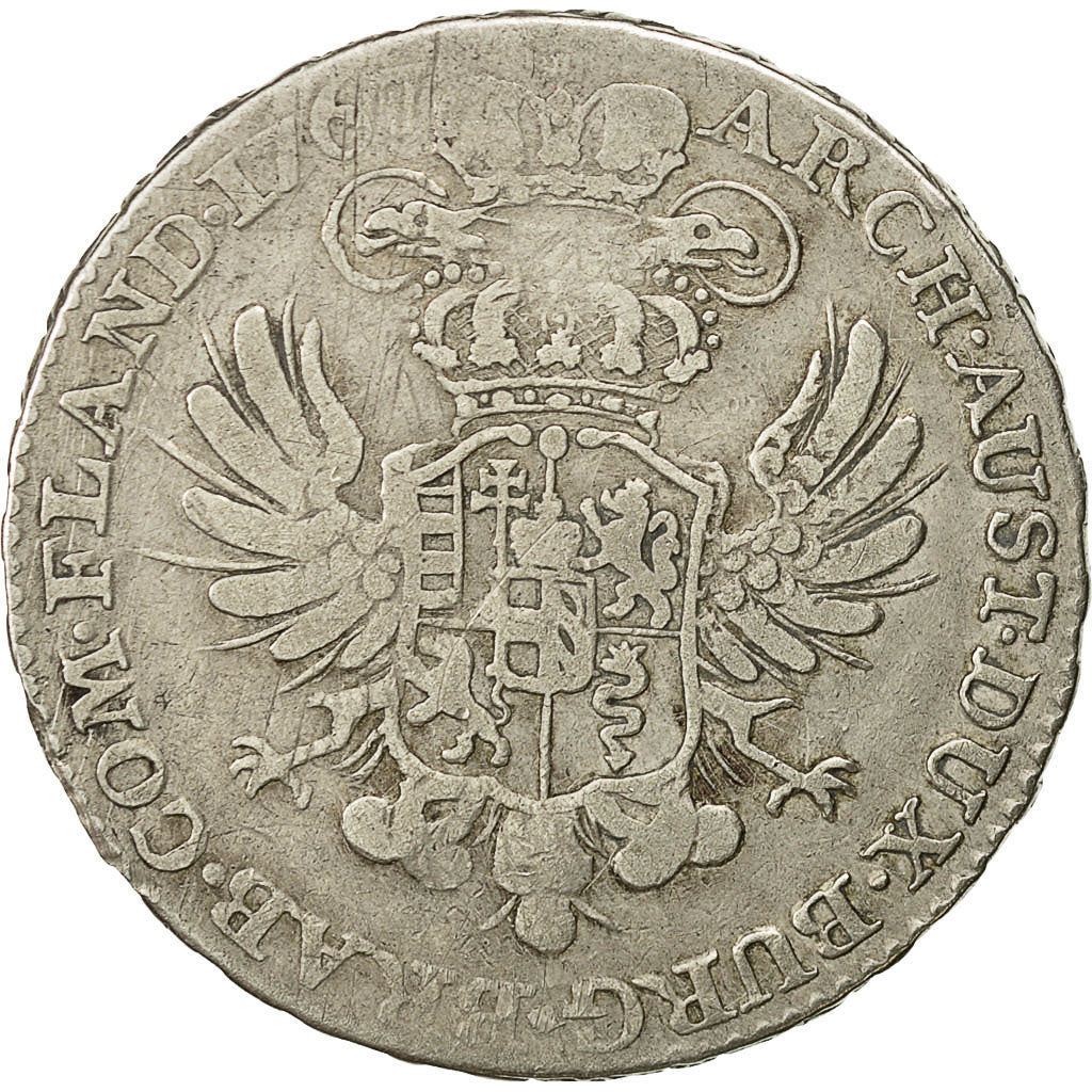 Coin, AUSTRIAN NETHERLANDS, Maria Theresa, 1/2 Kronenthaler, 1767, Bruxelles