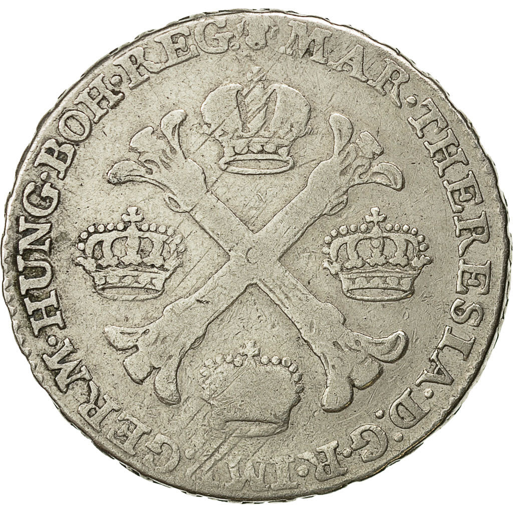 Coin, AUSTRIAN NETHERLANDS, Maria Theresa, 1/2 Kronenthaler, 1768, Bruxelles