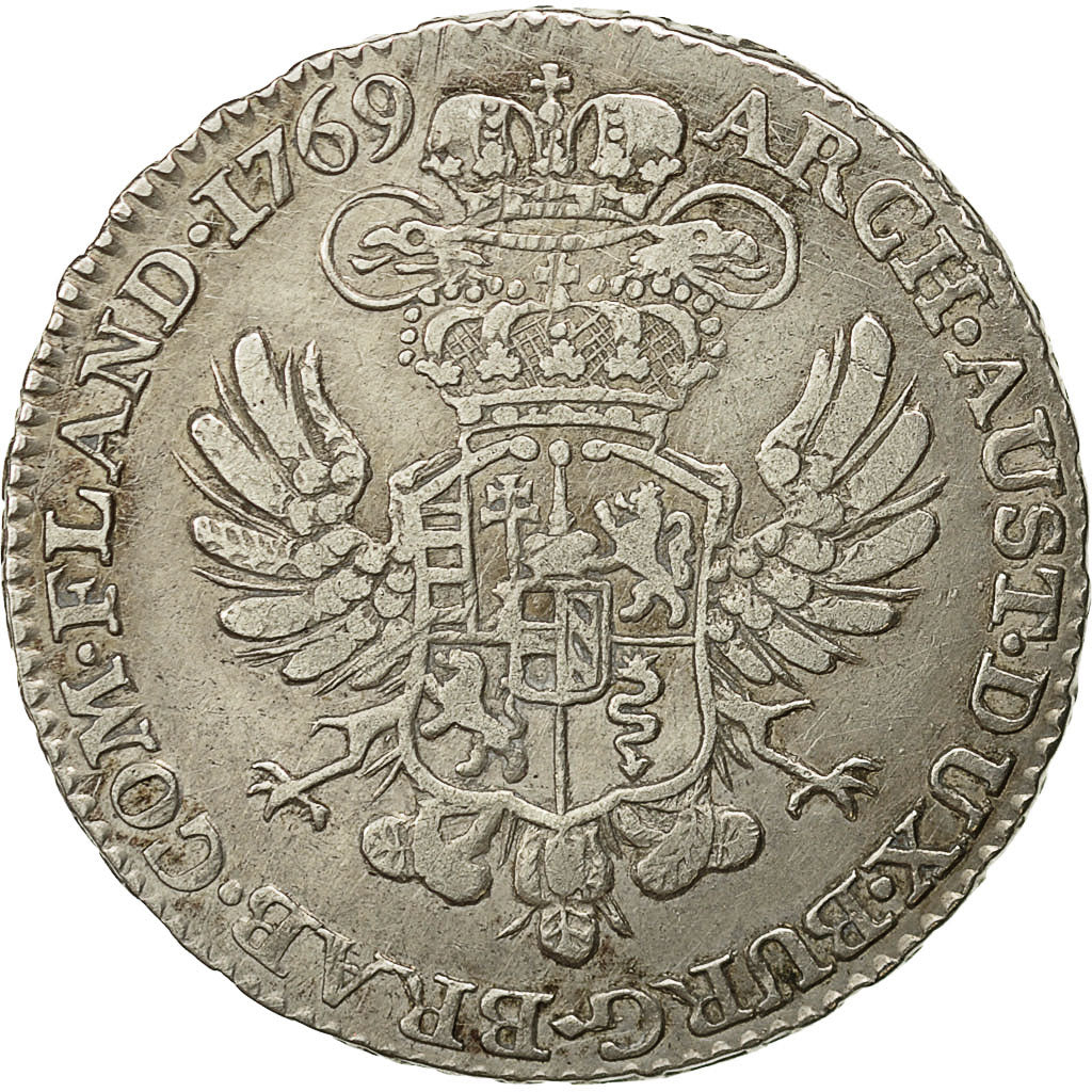 Coin, AUSTRIAN NETHERLANDS, Maria Theresa, 1/2 Kronenthaler, 1769, Bruxelles