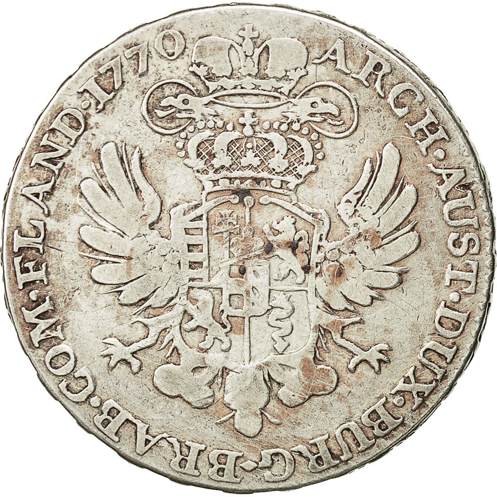 Monnaie, AUSTRIAN NETHERLANDS, Maria Theresa, 1/2 Kronenthaler, 1770, Bruxelles