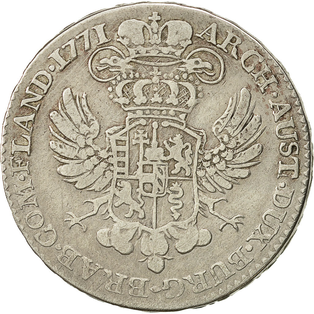 Monnaie, AUSTRIAN NETHERLANDS, Maria Theresa, 1/2 Kronenthaler, 1771, Bruxelles