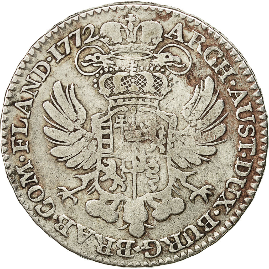 Coin, AUSTRIAN NETHERLANDS, Maria Theresa, 1/2 Kronenthaler, 1772, Bruxelles