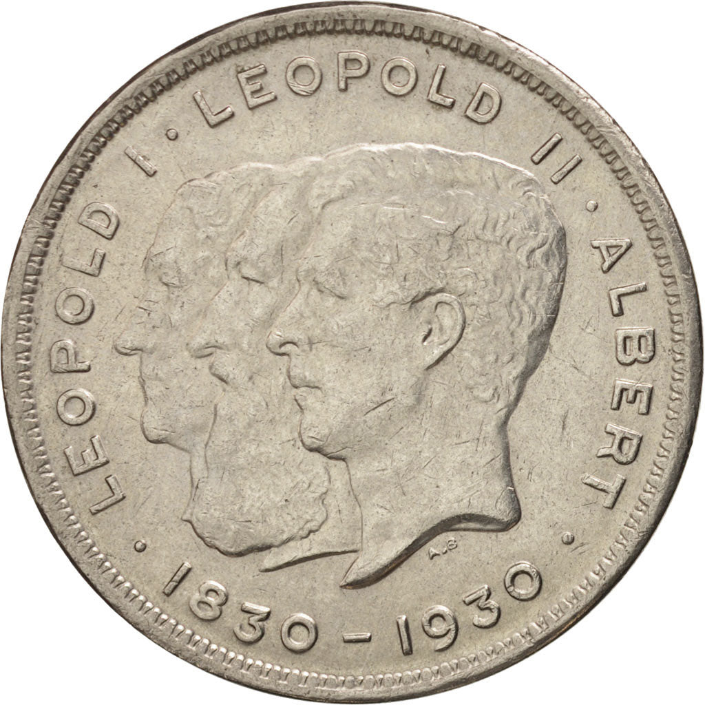 Munten, België, 10 Francs-10 Frank, Deux / Twee Belgas, 1930, PR, Nickel, KM:99