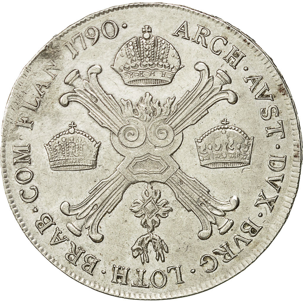 Coin, AUSTRIAN NETHERLANDS, Leopold II, 1/2 Kronenthaler, 1790, Vienne