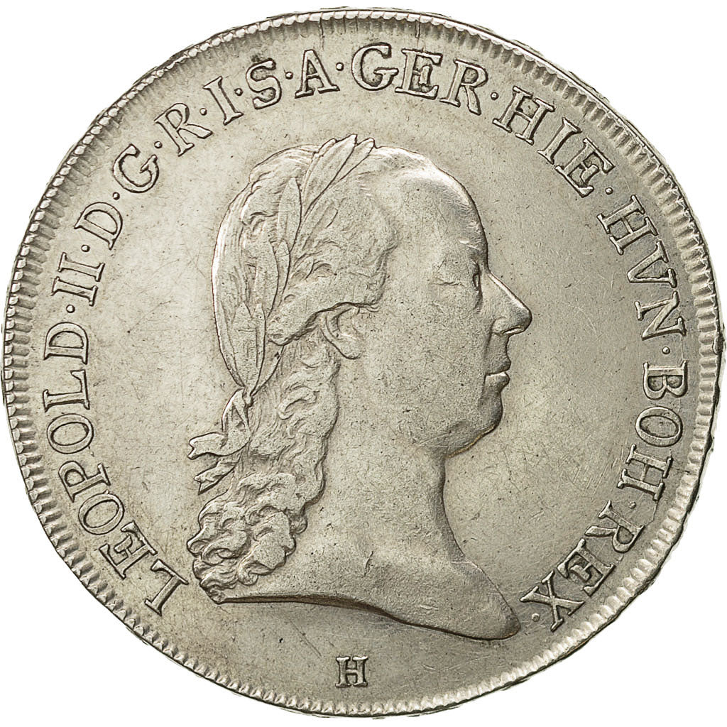 Coin, AUSTRIAN NETHERLANDS, Leopold II, 1/2 Kronenthaler, 1791, Günzburg