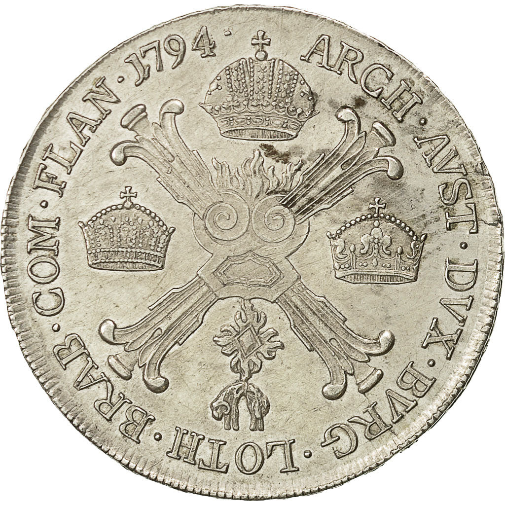 Coin, AUSTRIAN NETHERLANDS, Franz II, 1/2 Kronenthaler, 1794, Vienne, EF(40-45)