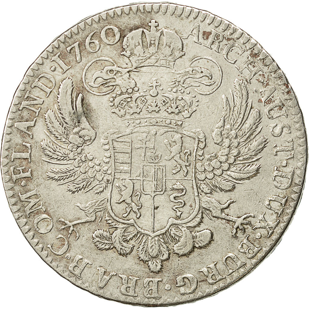 Coin, AUSTRIAN NETHERLANDS, Maria Theresa, Kronenthaler, 1760, Bruxelles