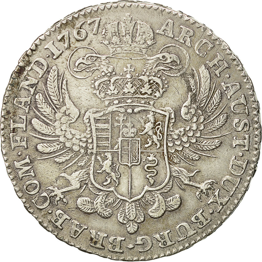 Coin, AUSTRIAN NETHERLANDS, Maria Theresa, Kronenthaler, 1767, Bruxelles
