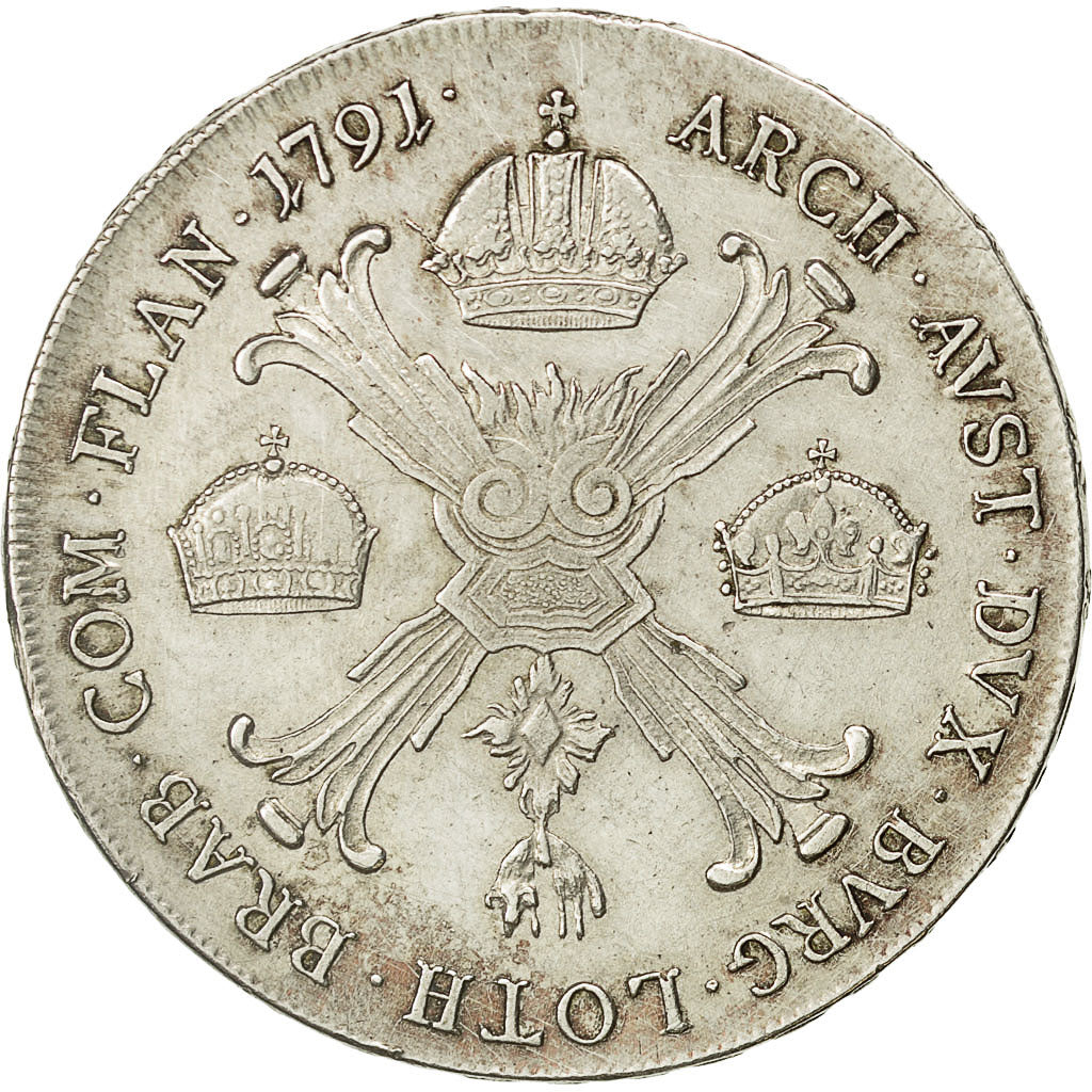 Coin, AUSTRIAN NETHERLANDS, Leopold II, Kronenthaler, 1791, Günzburg