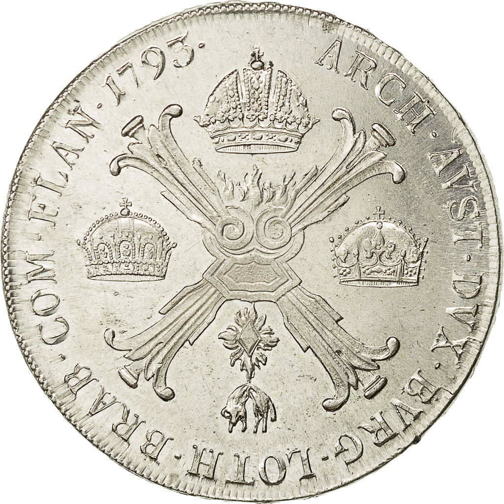 Coin, AUSTRIAN NETHERLANDS, Franz II, Kronenthaler, 1793, Vienne, AU(55-58)