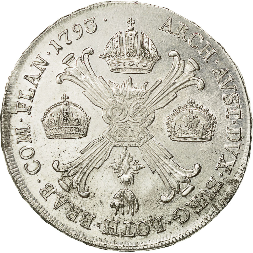 Moneta, Paesi Bassi austriaci, Franz II, Kronenthaler, 1793, Kremnitz, SPL-