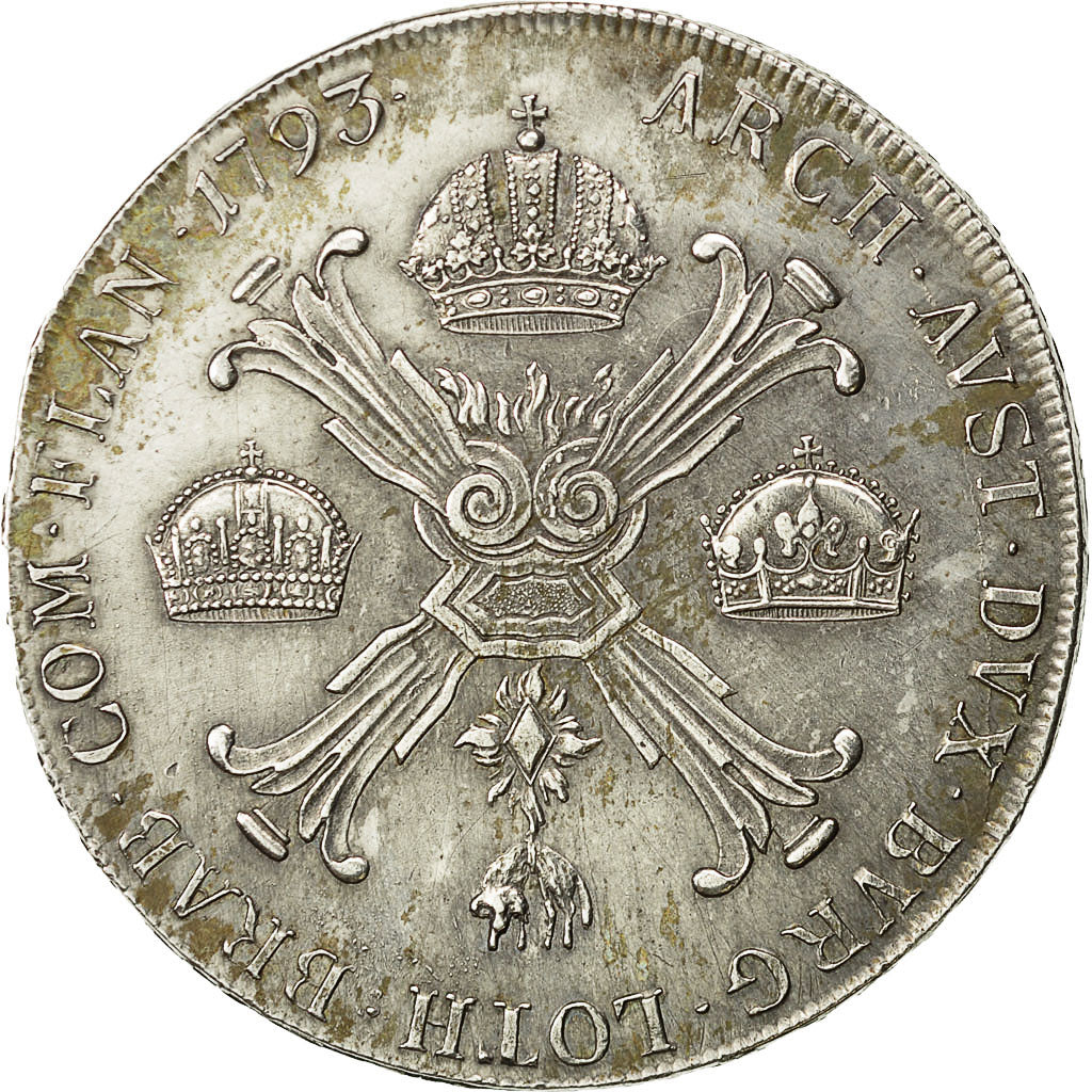 Coin, AUSTRIAN NETHERLANDS, Franz II, Kronenthaler, 1793, Vienne, EF(40-45)