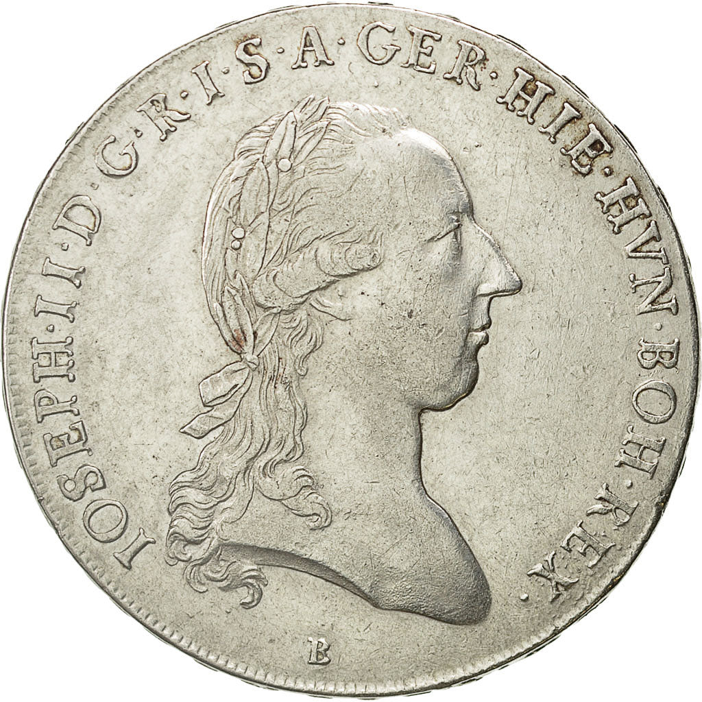 Coin, AUSTRIAN NETHERLANDS, Kronenthaler, 1784, Kremnitz, EF(40-45), Silver