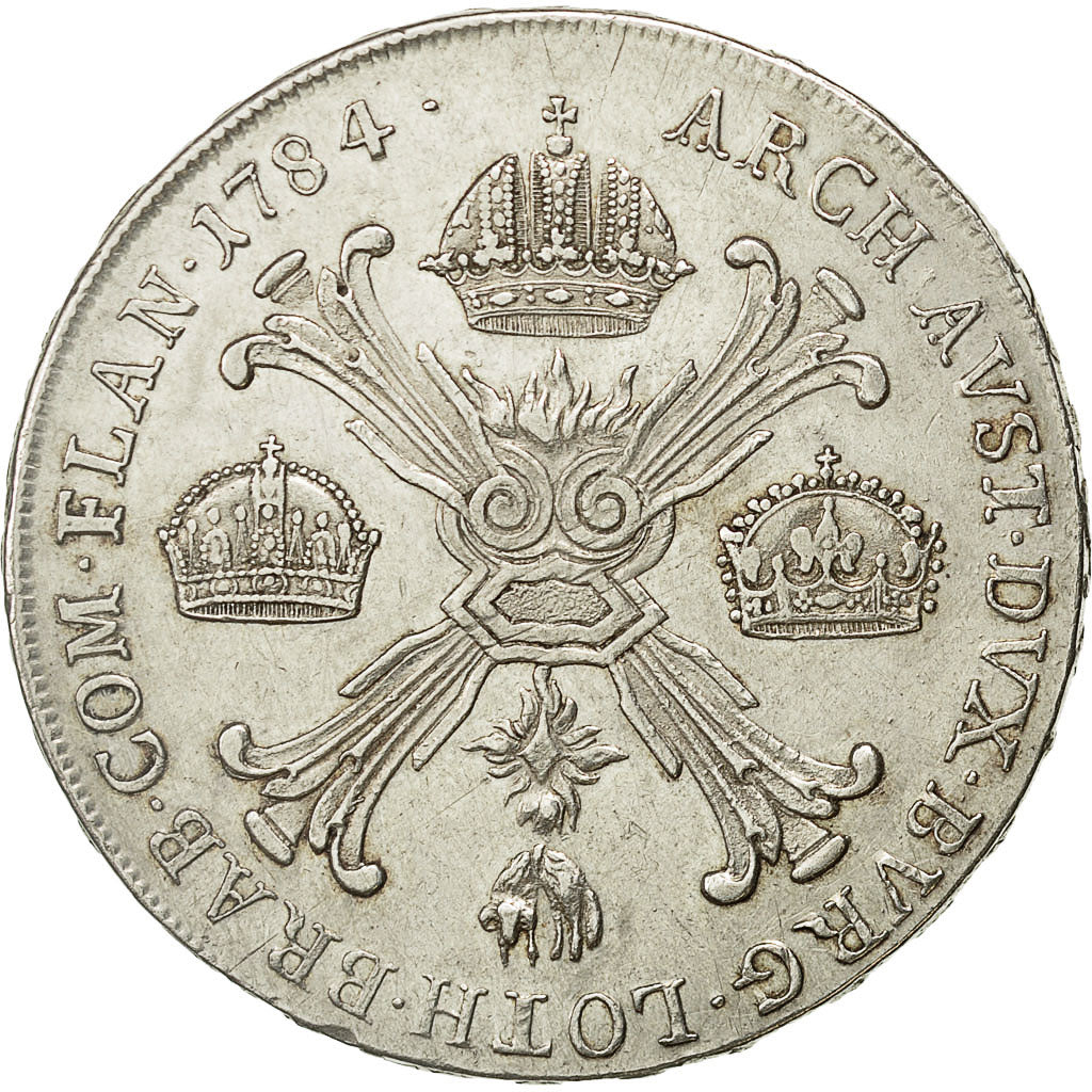 Coin, AUSTRIAN NETHERLANDS, Kronenthaler, 1784, Kremnitz, EF(40-45), Silver