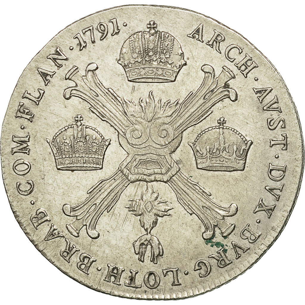 Coin, AUSTRIAN NETHERLANDS, Leopold II, 1/4 Kronenthaler, 1791, Vienne
