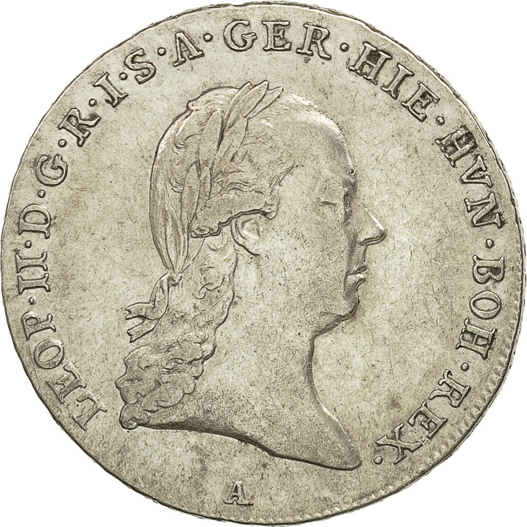 Coin, AUSTRIAN NETHERLANDS, Leopold II, 1/4 Kronenthaler, 1792, Vienne