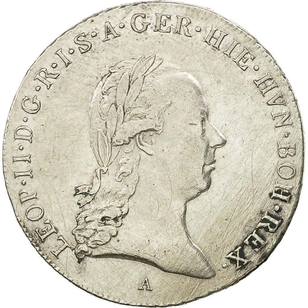 Coin, AUSTRIAN NETHERLANDS, Leopold II, 1/4 Kronenthaler, 1792, Vienne