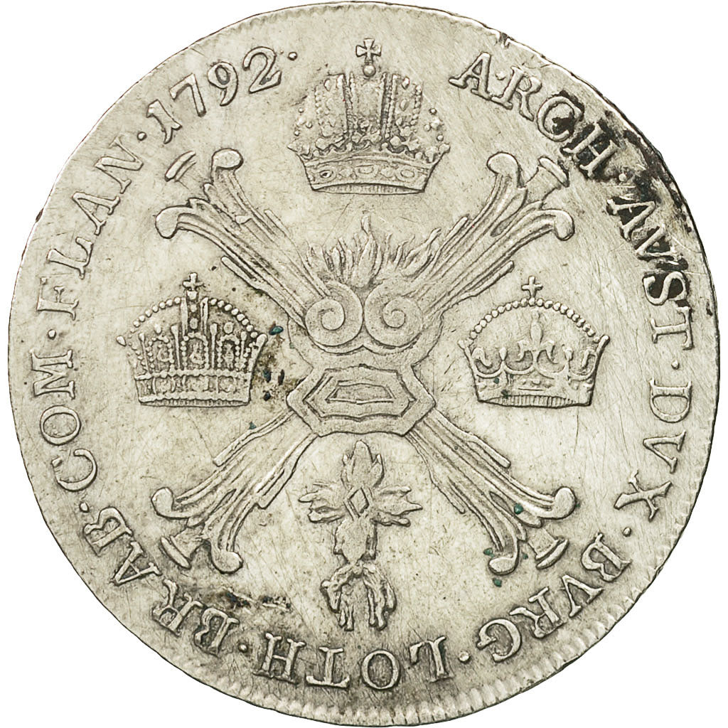Coin, AUSTRIAN NETHERLANDS, Leopold II, 1/4 Kronenthaler, 1792, Vienne