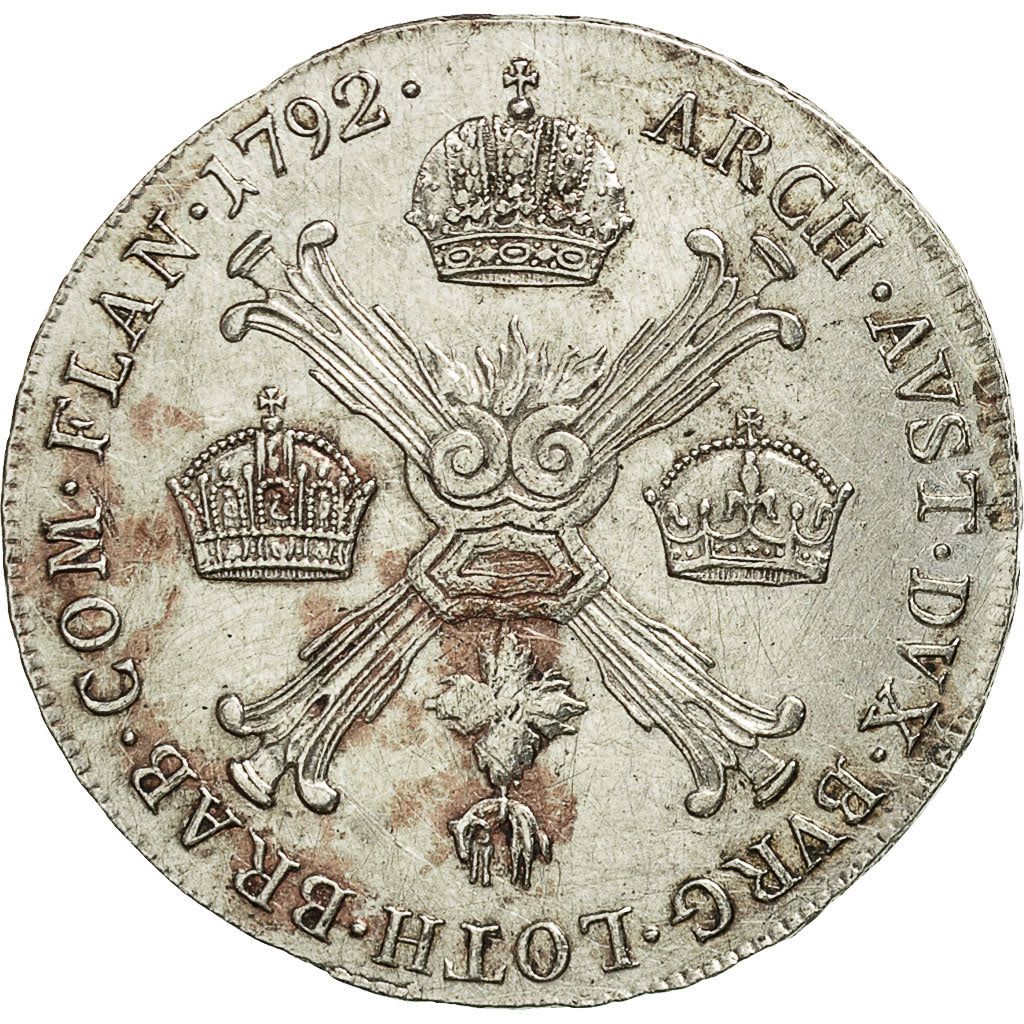 Coin, AUSTRIAN NETHERLANDS, Leopold II, 1/4 Kronenthaler, 1792, Vienne
