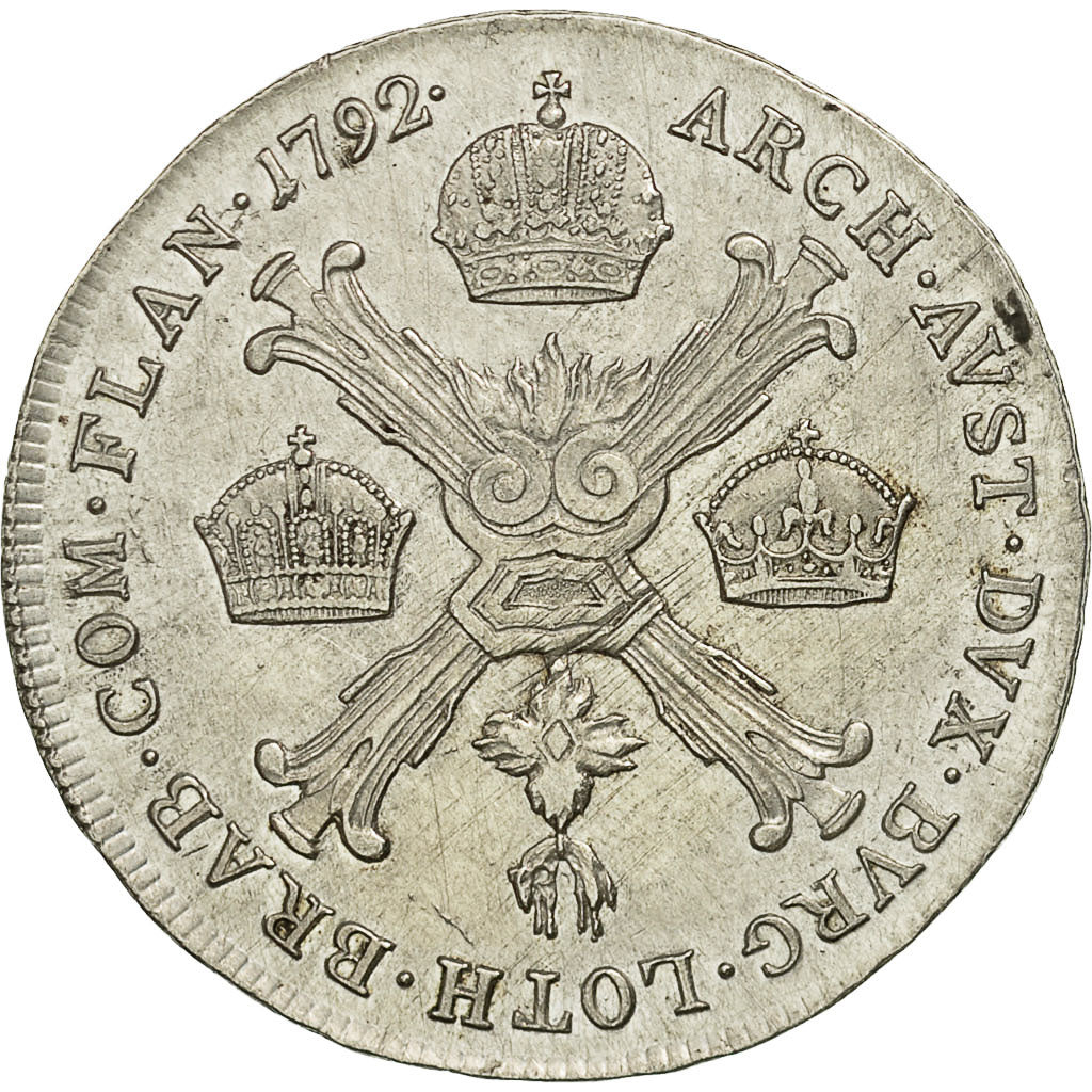 Coin, AUSTRIAN NETHERLANDS, Franz II, 1/4 Kronenthaler, 1792, Vienne, EF(40-45)