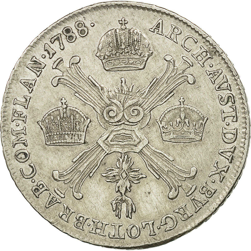 Coin, AUSTRIAN NETHERLANDS, Joseph II, 1/4 Kronenthaler, 1788, Kremnitz