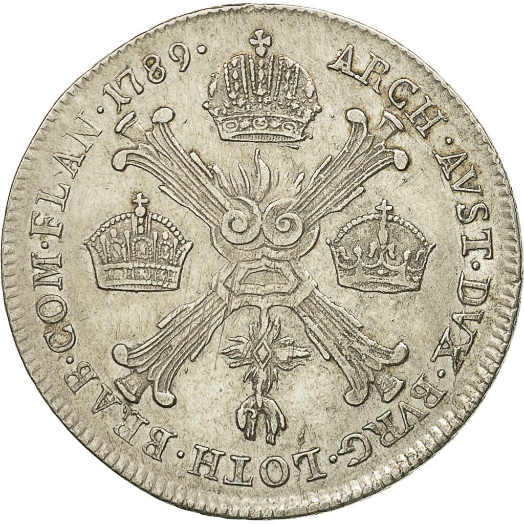 Coin, AUSTRIAN NETHERLANDS, Joseph II, 1/4 Kronenthaler, 1789, Kremnitz