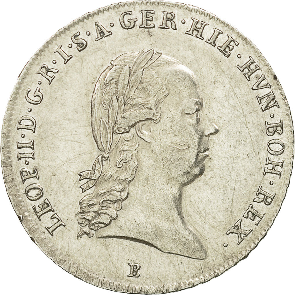 Coin, AUSTRIAN NETHERLANDS, Leopold II, 1/4 Kronenthaler, 1791, Kremnitz