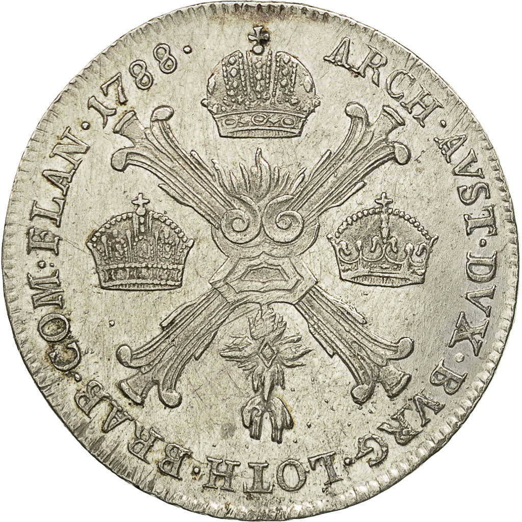Coin, AUSTRIAN NETHERLANDS, Joseph II, 1/4 Kronenthaler, 1788, Kremnitz