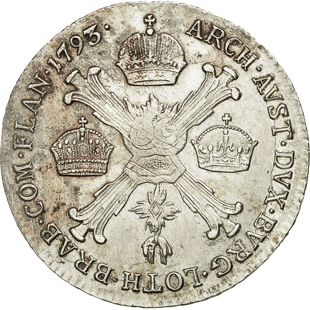 Coin, AUSTRIAN NETHERLANDS, Franz II, 1/4 Kronenthaler, 1793, Kremnitz
