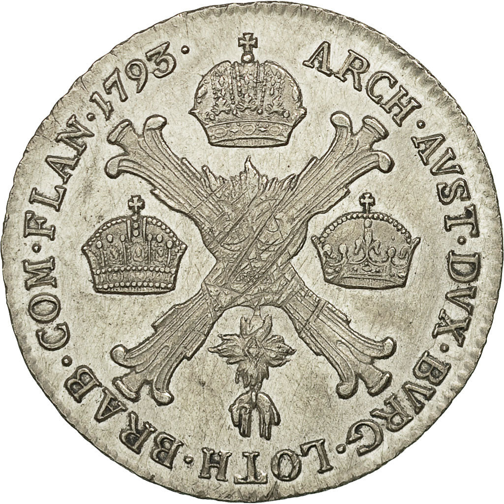 Coin, AUSTRIAN NETHERLANDS, Franz II, 1/4 Kronenthaler, 1793, Kremnitz