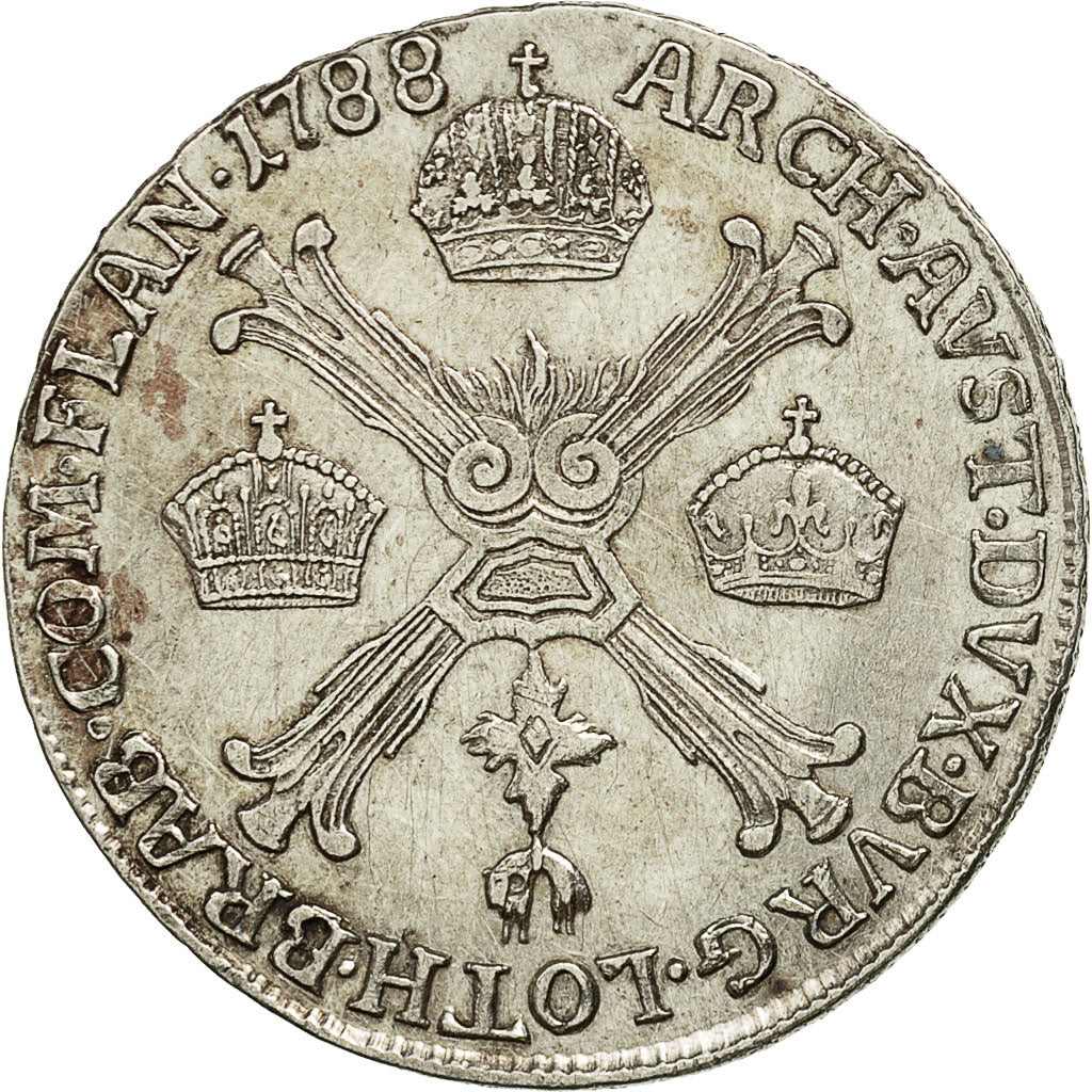Coin, AUSTRIAN NETHERLANDS, Joseph II, 1/4 Kronenthaler, 1788, Günzburg