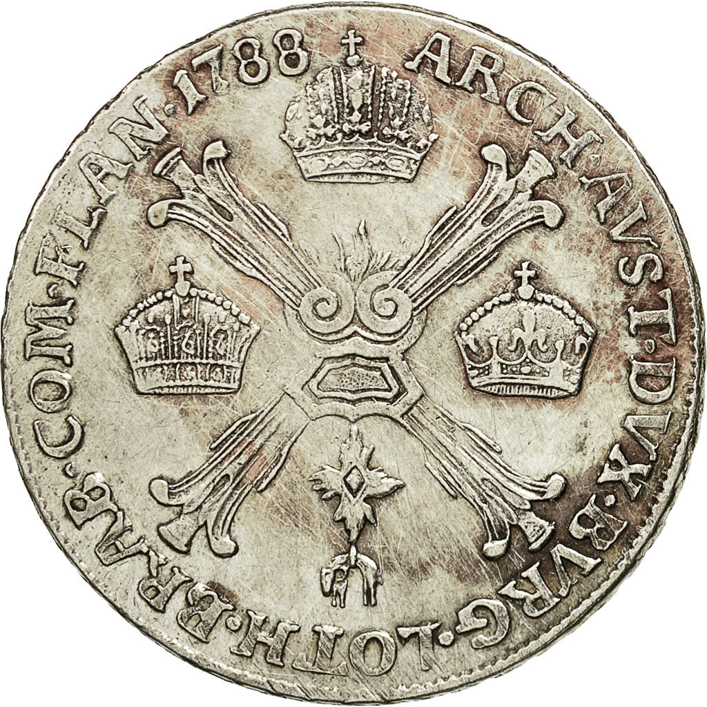Coin, AUSTRIAN NETHERLANDS, Joseph II, 1/4 Kronenthaler, 1788, Günzburg