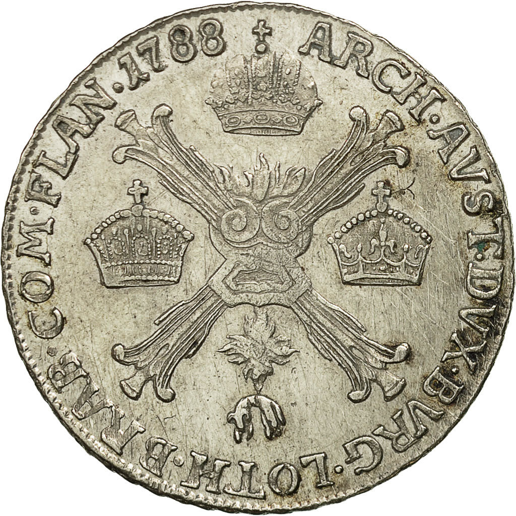 Coin, AUSTRIAN NETHERLANDS, Joseph II, 1/4 Kronenthaler, 1788, Günzburg