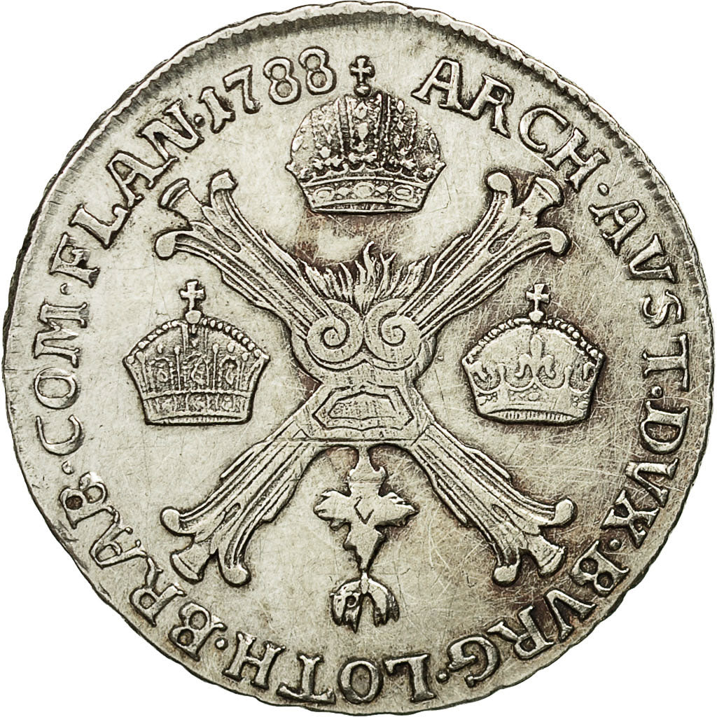 Coin, AUSTRIAN NETHERLANDS, Joseph II, 1/4 Kronenthaler, 1788, Günzburg