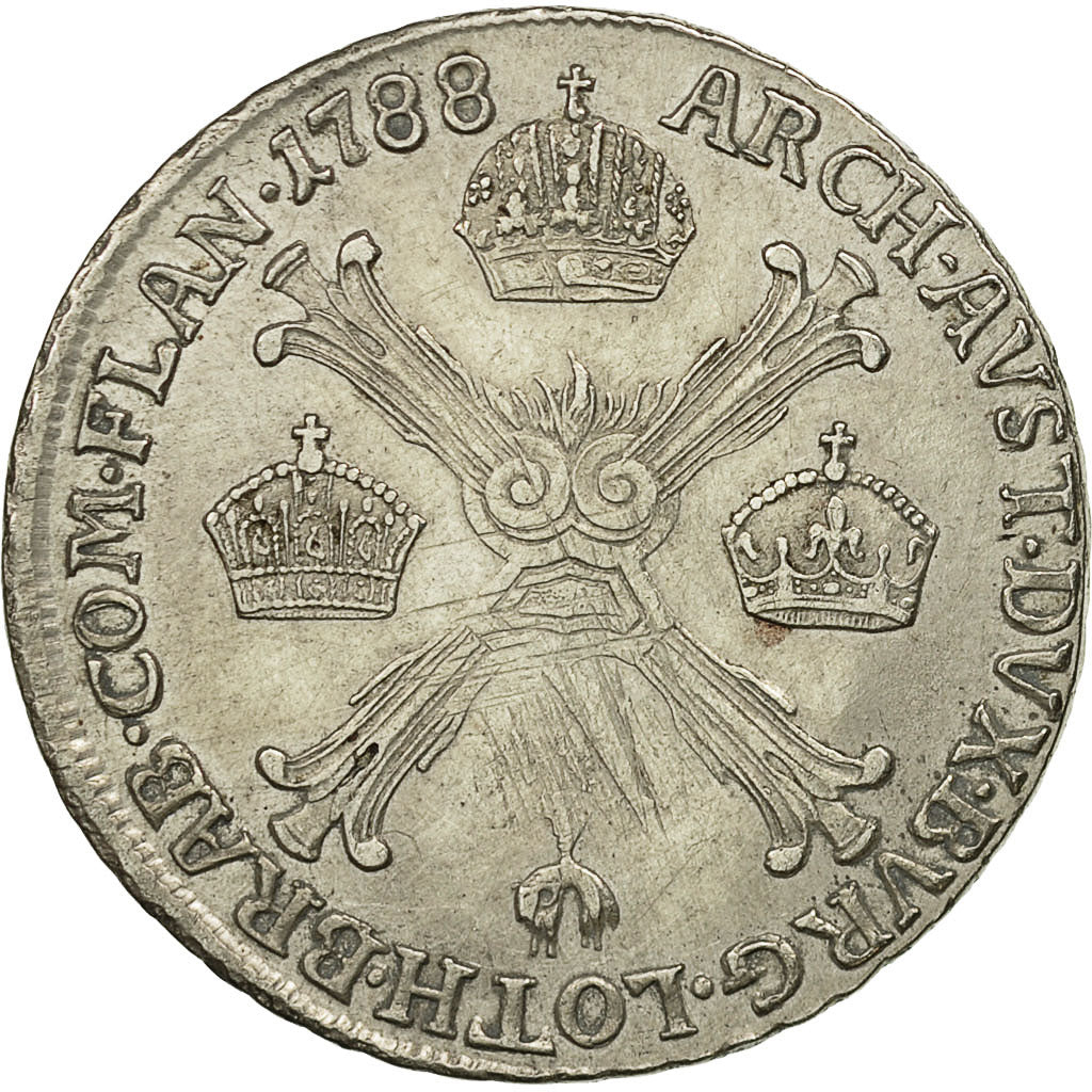 Coin, AUSTRIAN NETHERLANDS, Joseph II, 1/4 Kronenthaler, 1788, Günzburg