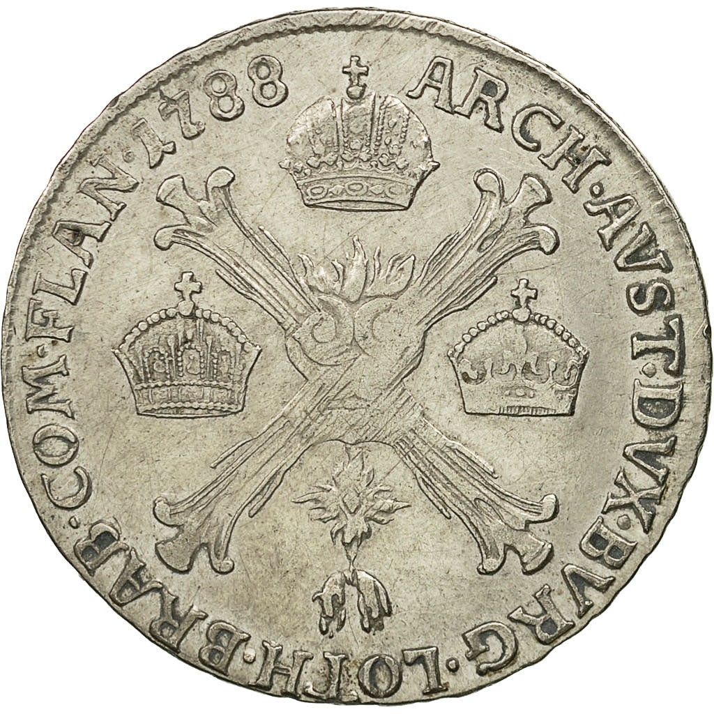 Coin, AUSTRIAN NETHERLANDS, Joseph II, 1/4 Kronenthaler, 1788, Günzburg