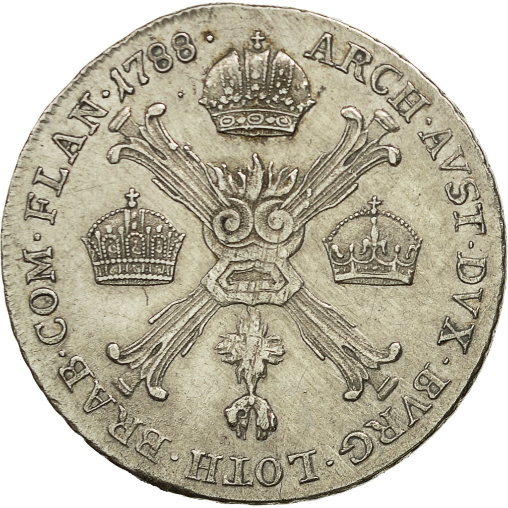 Coin, AUSTRIAN NETHERLANDS, Joseph II, 1/4 Kronenthaler, 1788, Günzburg