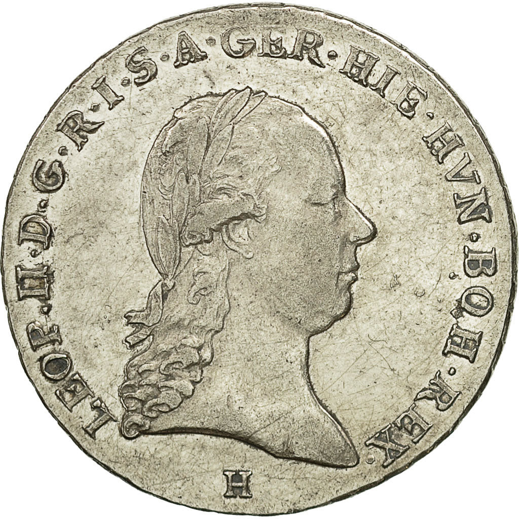 Monnaie, AUSTRIAN NETHERLANDS, Leopold II, 1/4 Kronenthaler, 1791, Günzburg