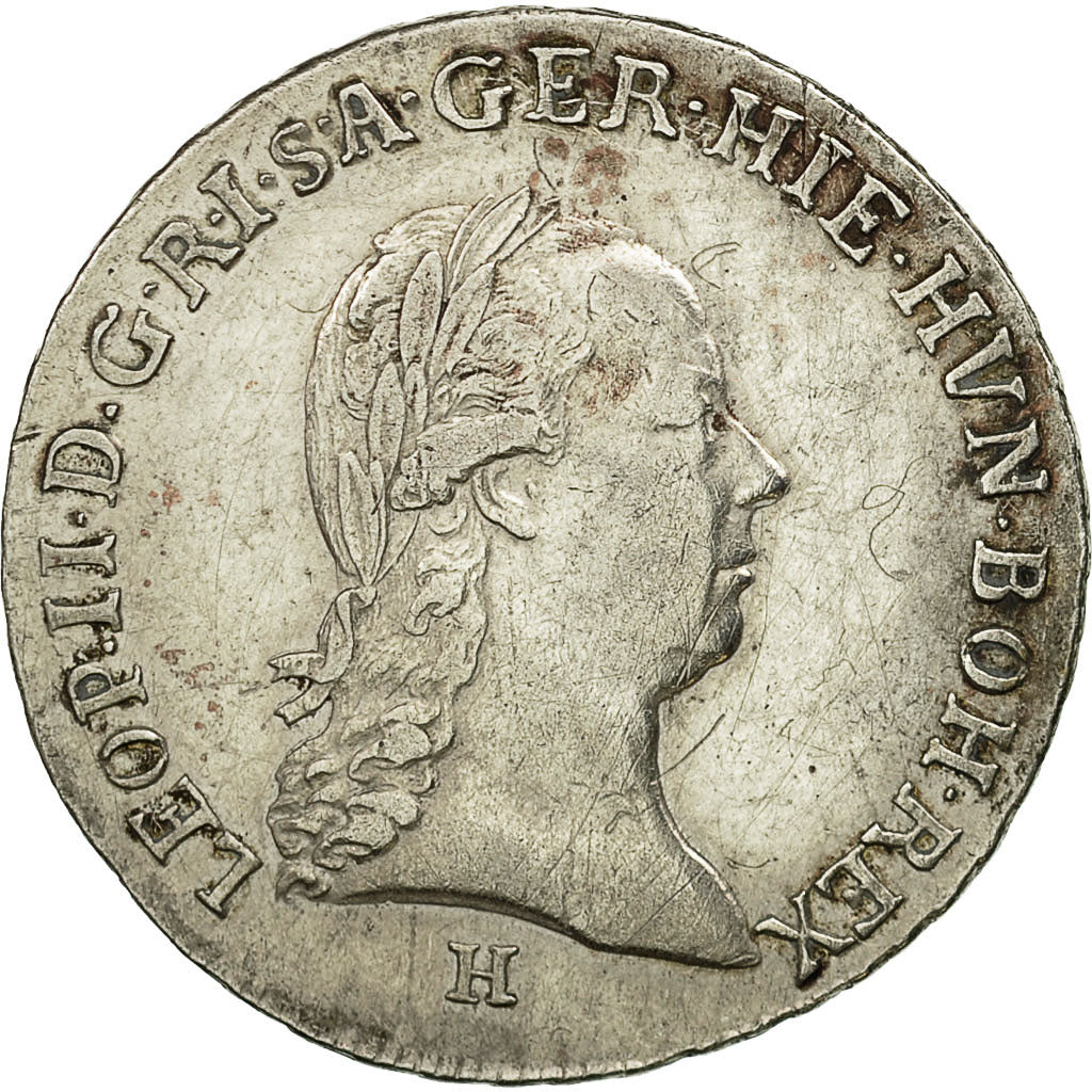 Münze, AUSTRIAN NETHERLANDS, Leopold II, 1/4 Kronenthaler, 1791, Günzburg, SS