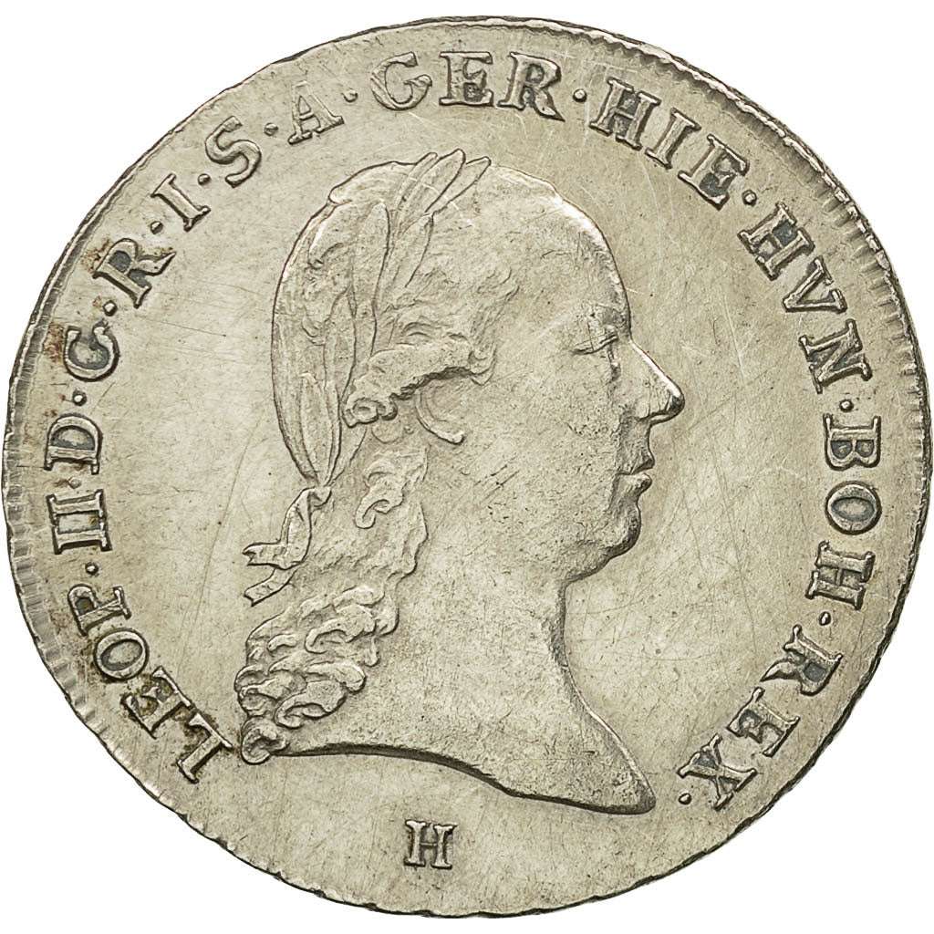 Monnaie, AUSTRIAN NETHERLANDS, Leopold II, 1/4 Kronenthaler, 1791, Günzburg