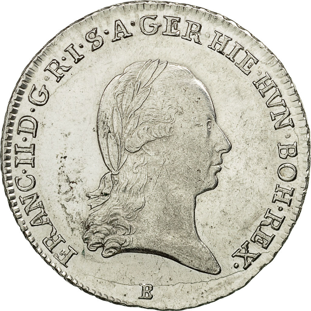 Moneta, Paesi Bassi austriaci, Franz II, 1/4 Kronenthaler, 1793, Kremnitz, SPL-