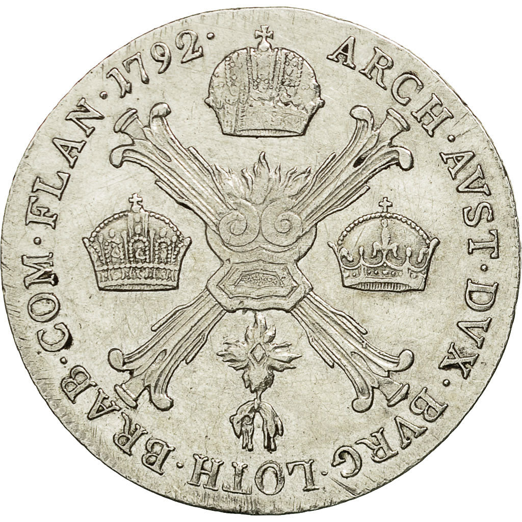 Moneta, Paesi Bassi austriaci, Leopold II, 1/4 Kronenthaler, 1792, Vienne, BB