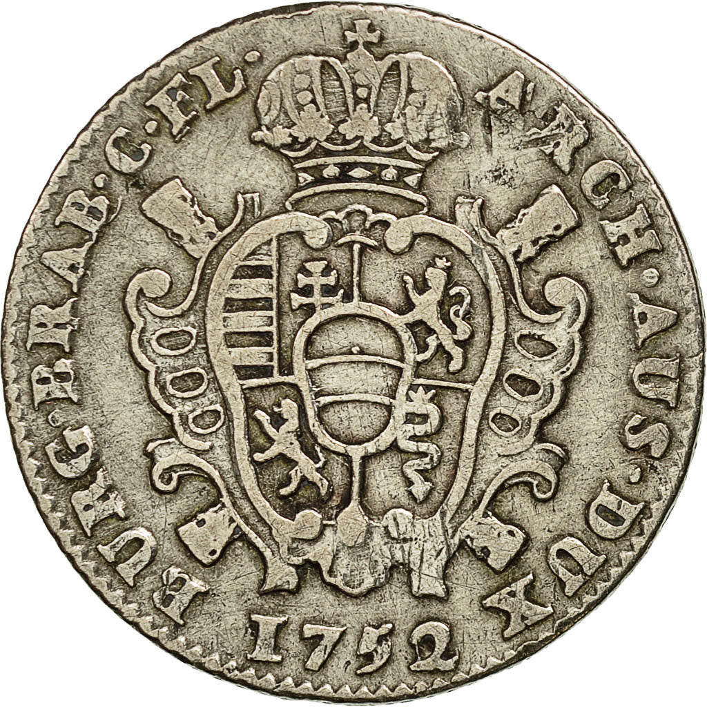 Moneta, Paesi Bassi austriaci, Maria Theresa, Escalin, Schelling, 1752, Antwerp