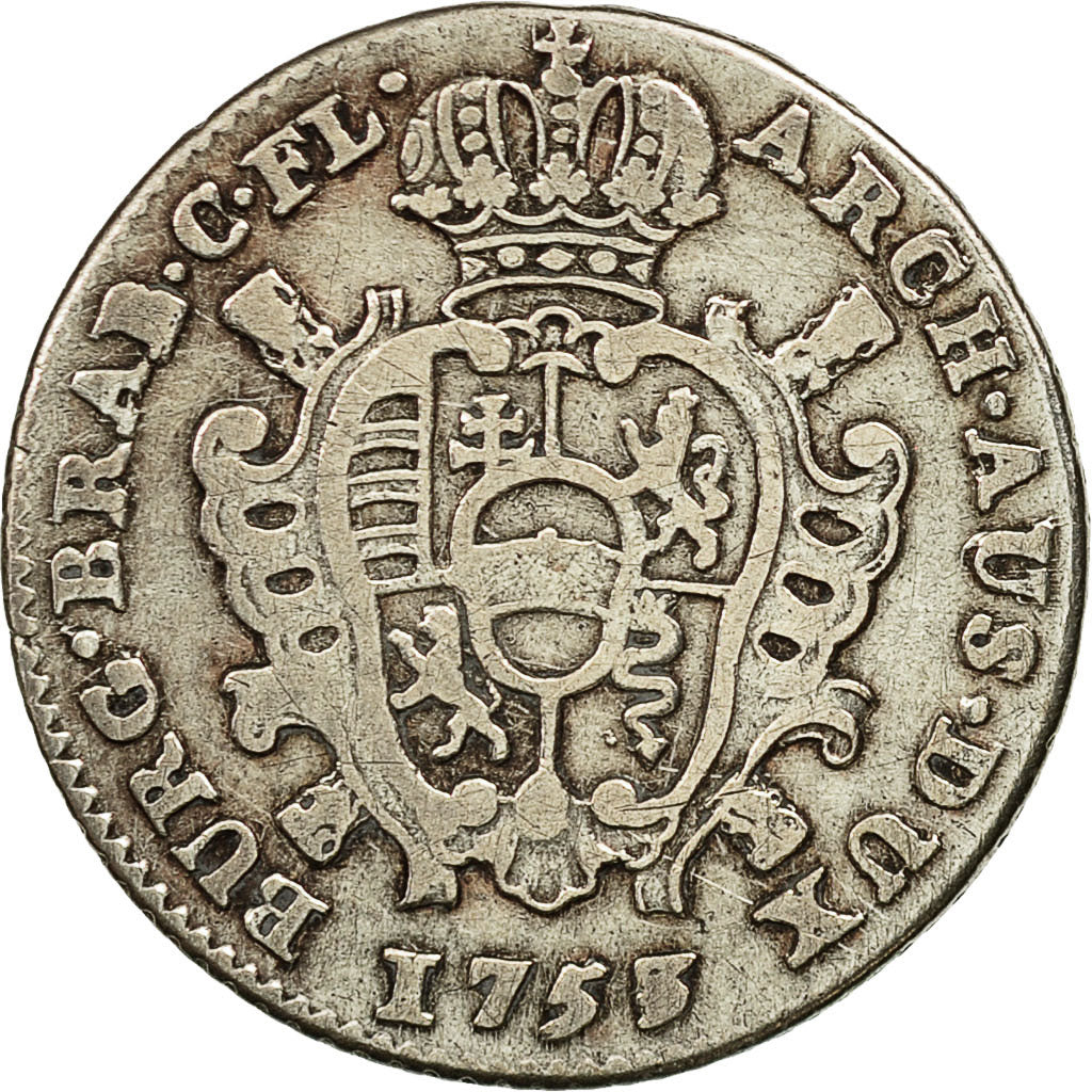 Coin, AUSTRIAN NETHERLANDS, Maria Theresa, Escalin, Schelling, 1753, Antwerp